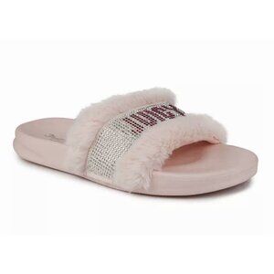 Juicy Couture Steady Faux Fur Pink Women’s Slide Sandal Size 8 NWT